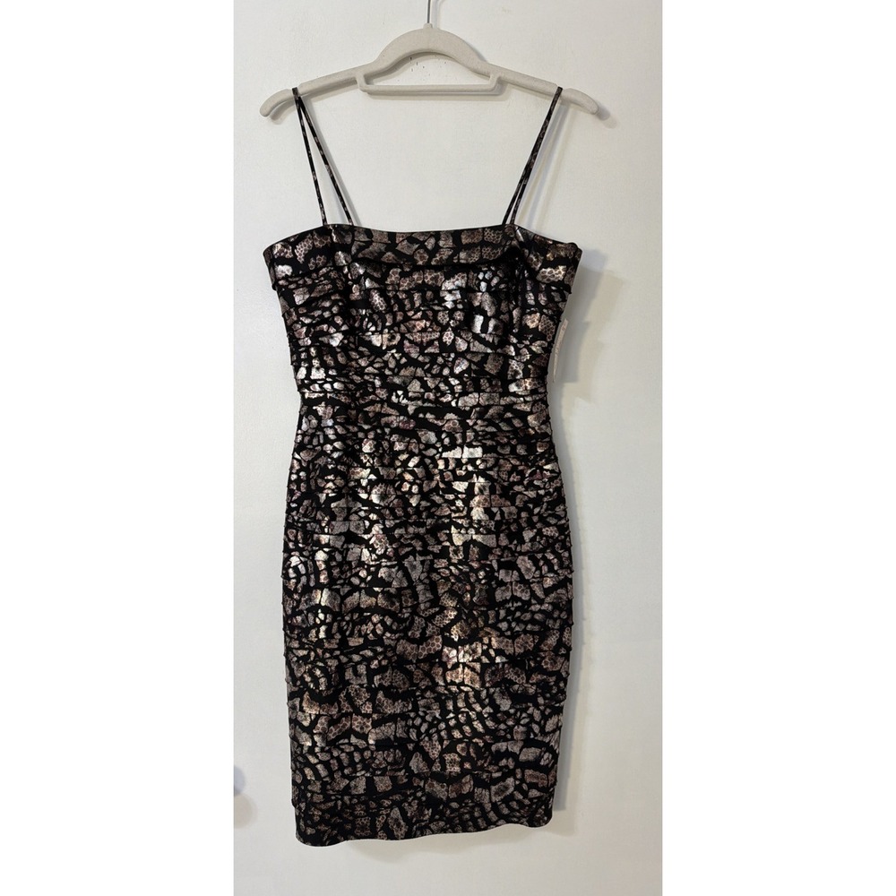 Dressbarn Collection Size 6 Ruffled Black Sparkle Dress New $70.00 Wedding Party